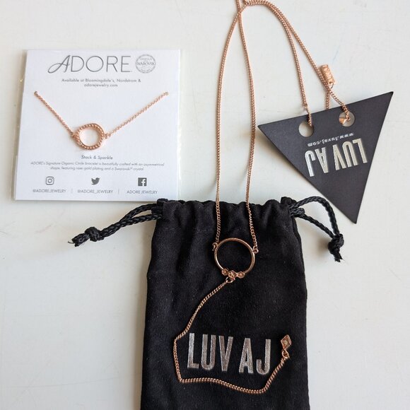 Bracelet & Long Necklace, Rose Gold - Picture 1 of 3